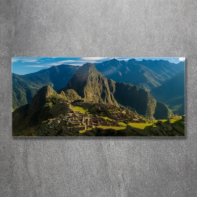 Tableau sur verre Ruines du Machu Picchu