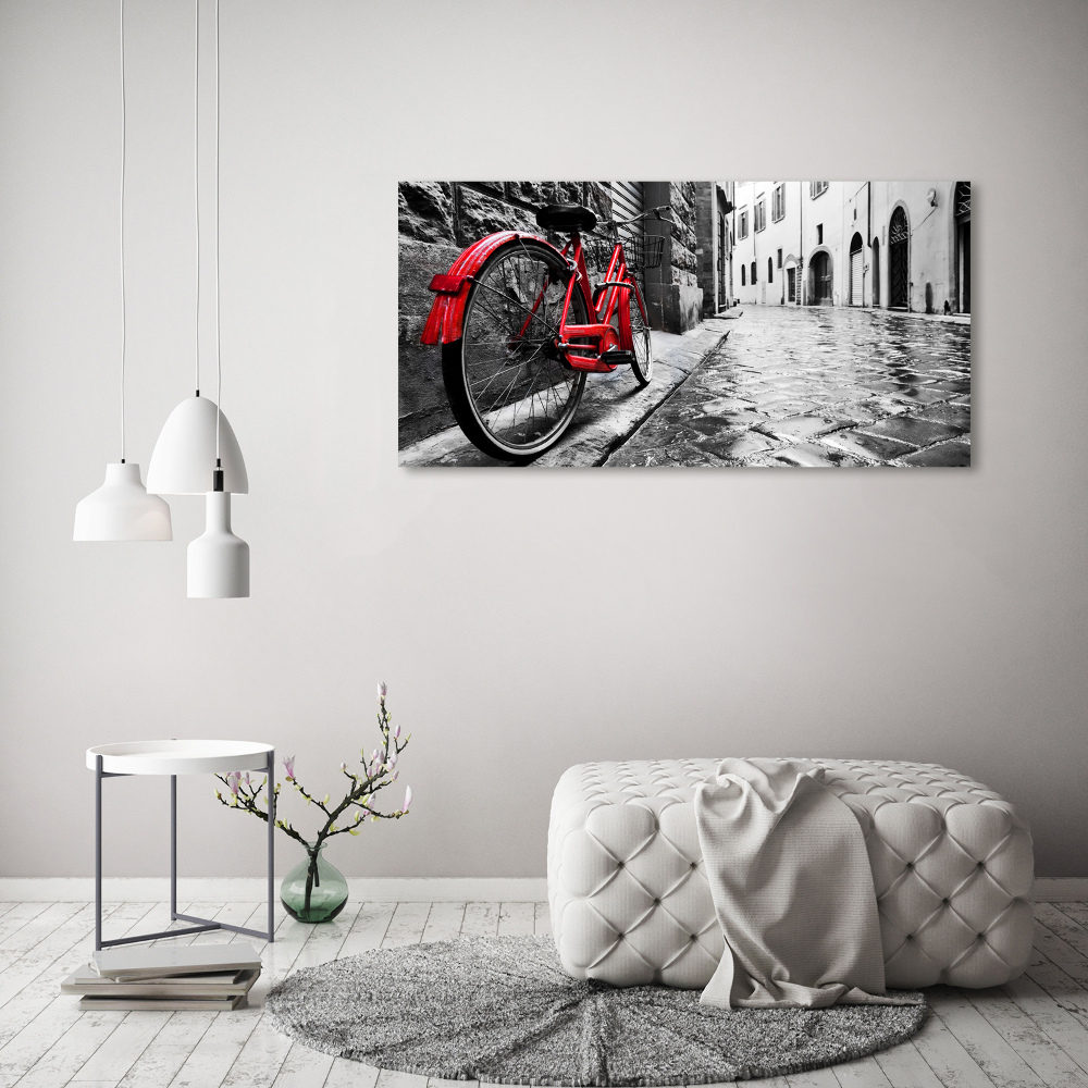 Tableau en verre Vélo rouge