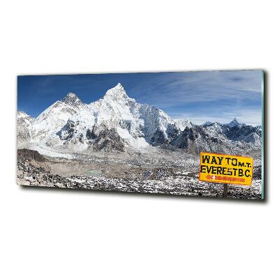 Tableau photo sur verre Mont Everest