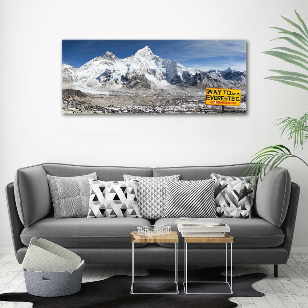 Tableau photo sur verre Mont Everest