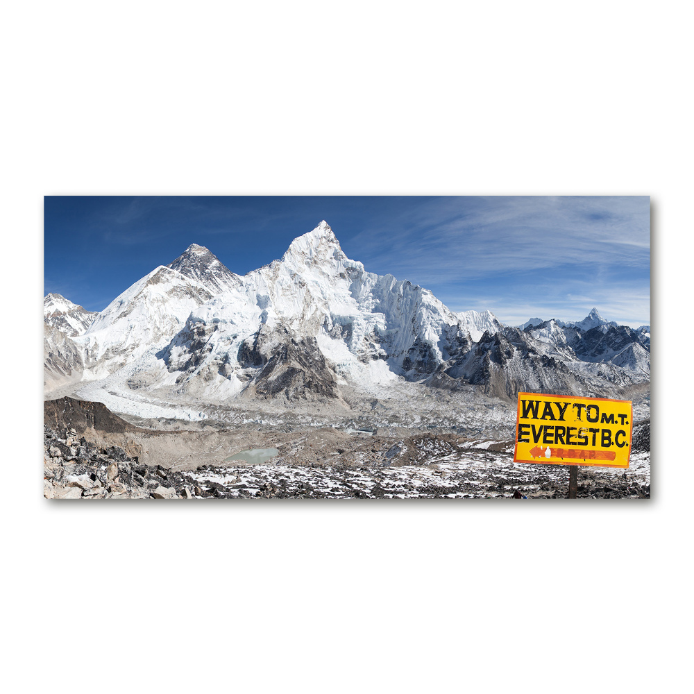 Tableau photo sur verre Mont Everest