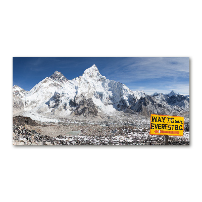 Tableau photo sur verre Mont Everest