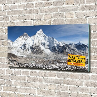 Tableau photo sur verre Mont Everest