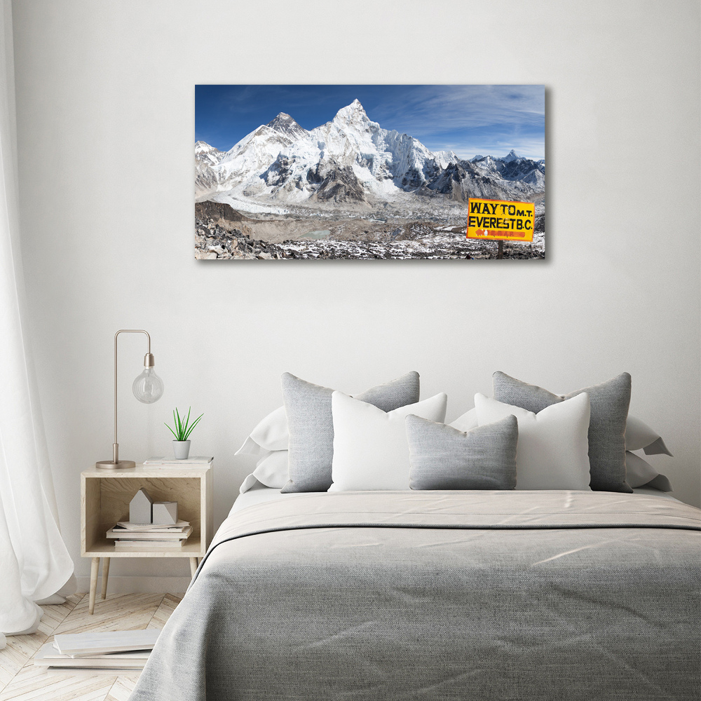 Tableau photo sur verre Mont Everest