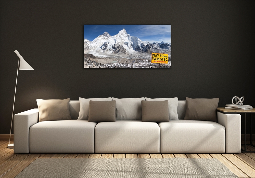 Tableau photo sur verre Mont Everest