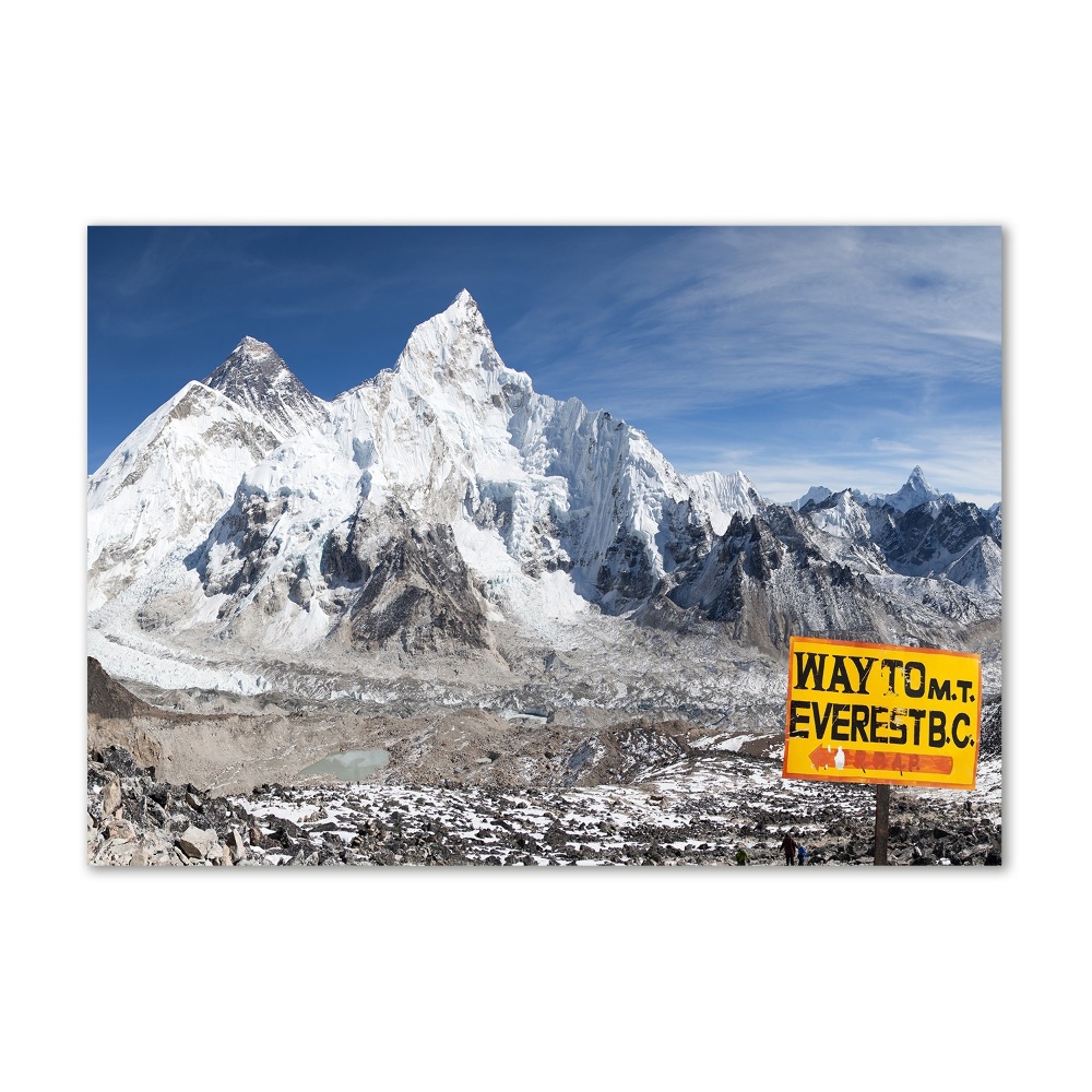 Tableau photo sur verre Mont Everest