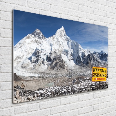 Tableau photo sur verre Mont Everest