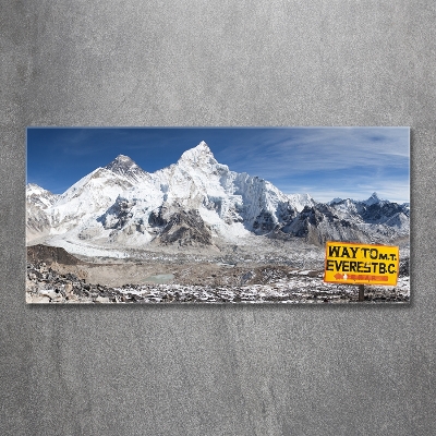 Tableau photo sur verre Mont Everest