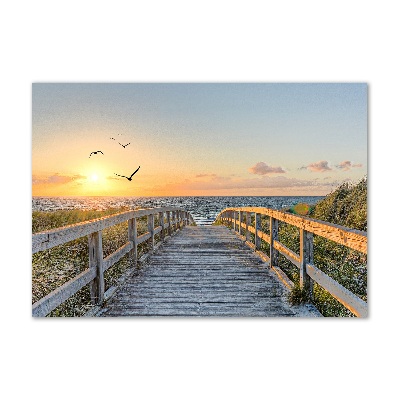 Tableau en verre Chemin sur la plage