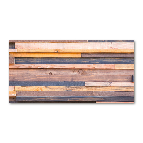 Tableau photo sur verre Mur en bois