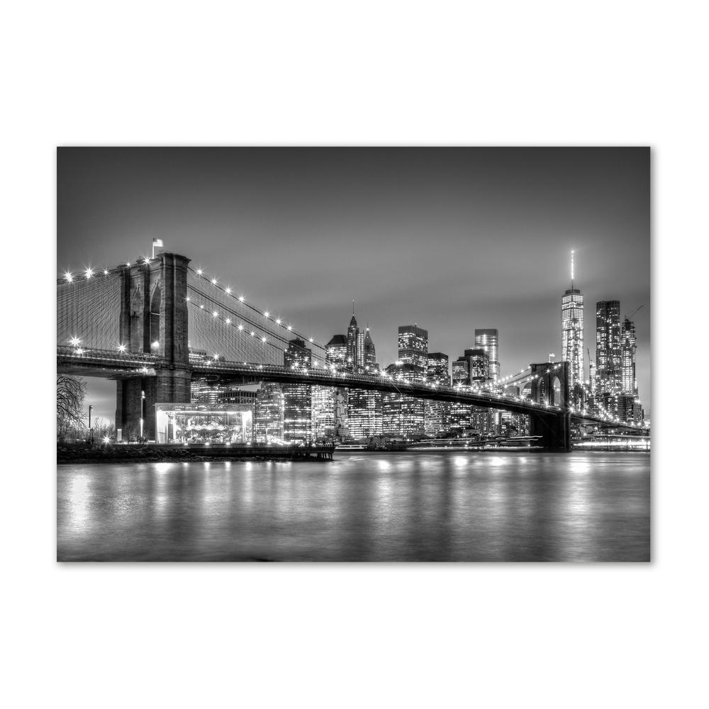 Tableau sur verre Pont de Brooklyn Manhattan