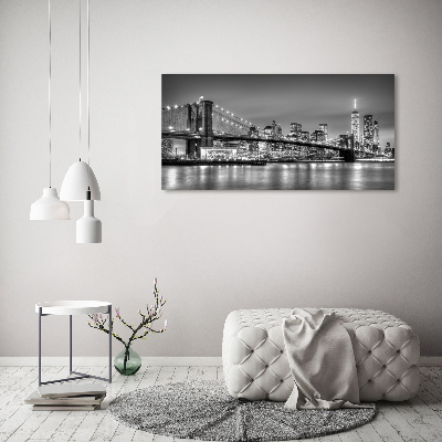 Tableau sur verre Pont de Brooklyn Manhattan