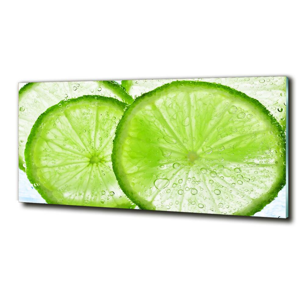 Tableau sur verre Limes sous l'eau