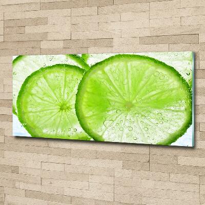 Tableau sur verre Limes sous l'eau