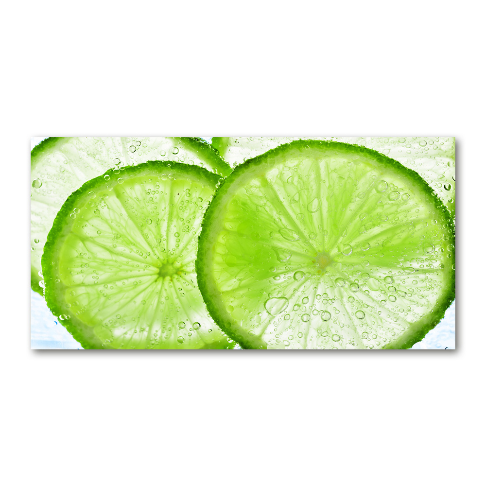 Tableau sur verre Limes sous l'eau