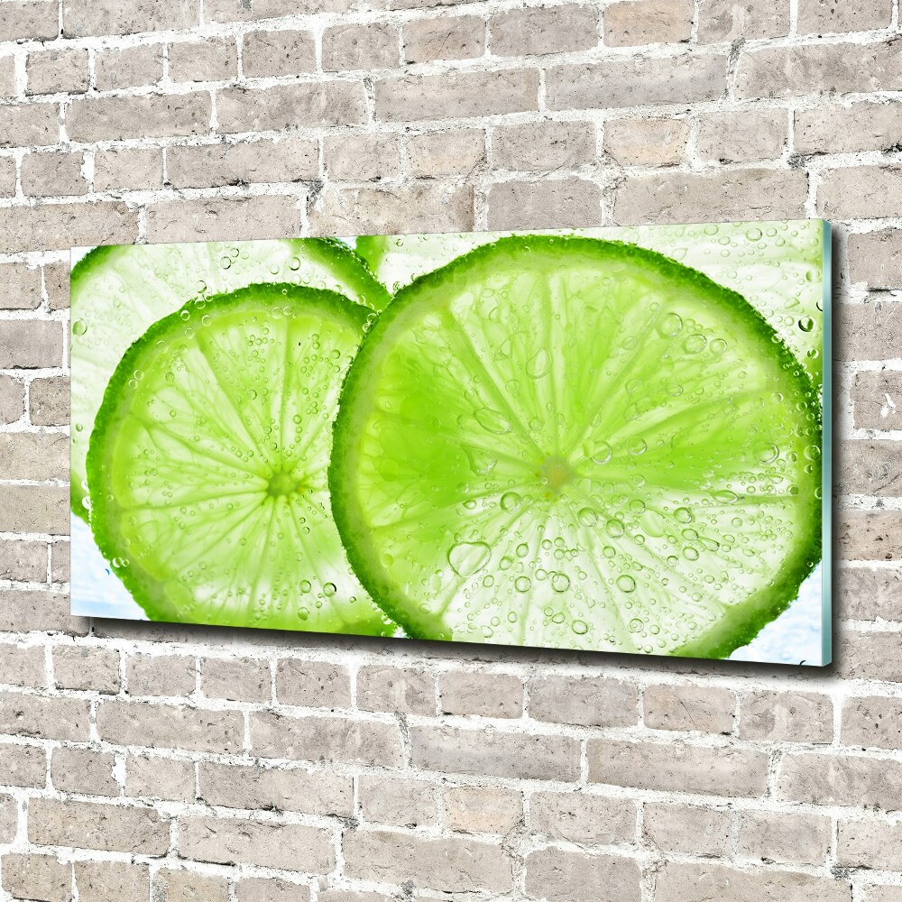 Tableau sur verre Limes sous l'eau