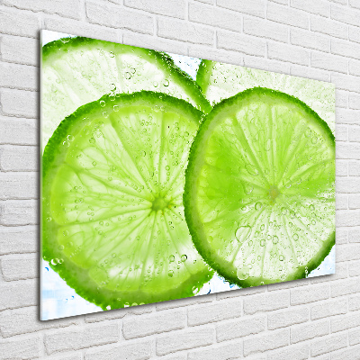 Tableau sur verre Limes sous l'eau