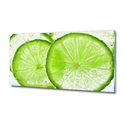 Tableau sur verre Limes sous l'eau