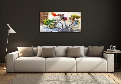 Tableau en verre Vélo blanc