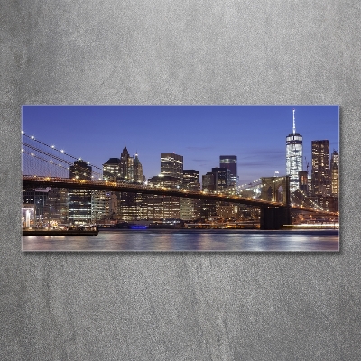 Tableau en verre Manhattan de nuit