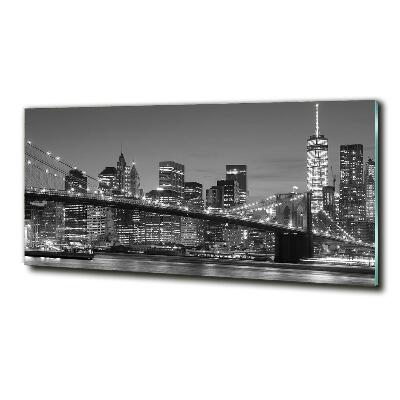 Tableau sur verre Manhattan de nuit