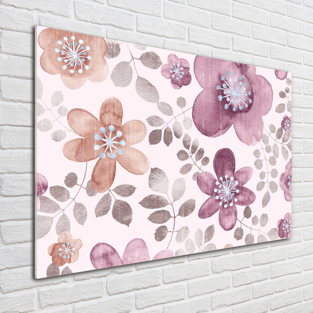 Tableau photo sur verre Abstractions florales