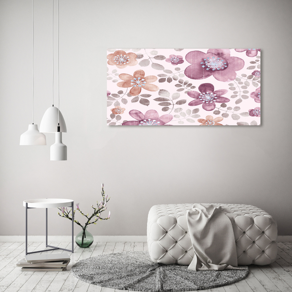 Tableau photo sur verre Abstractions florales