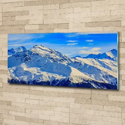 Tableau photo sur verre Alpes en hiver