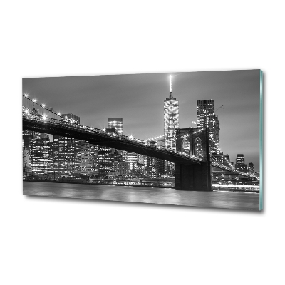 Tableau imprimé sur verre New York de nuit