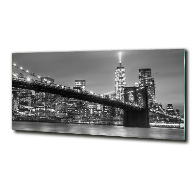 Tableau imprimé sur verre New York de nuit