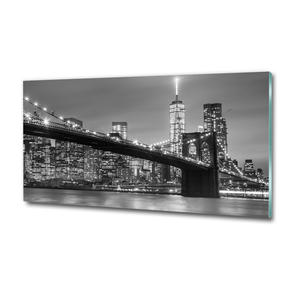 Tableau imprimé sur verre New York de nuit