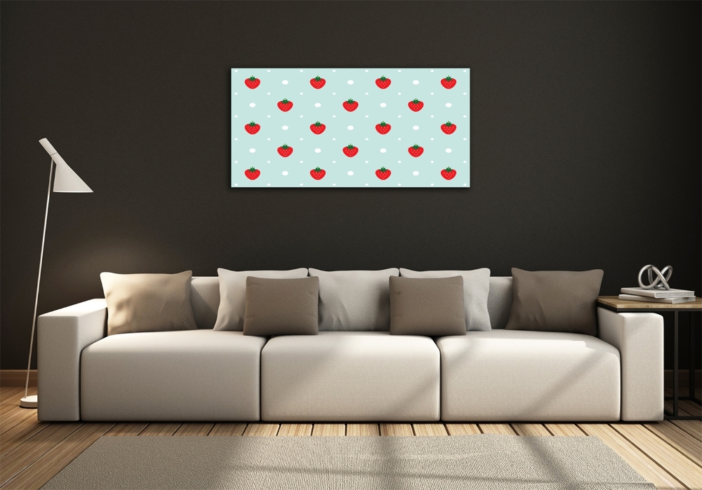 Tableau sur verre Icônes de fraises