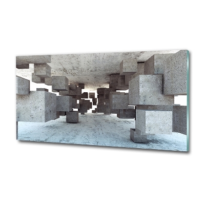 Tableau photo sur verre Cubes en béton