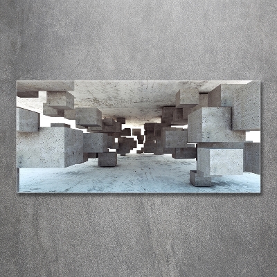 Tableau photo sur verre Cubes en béton