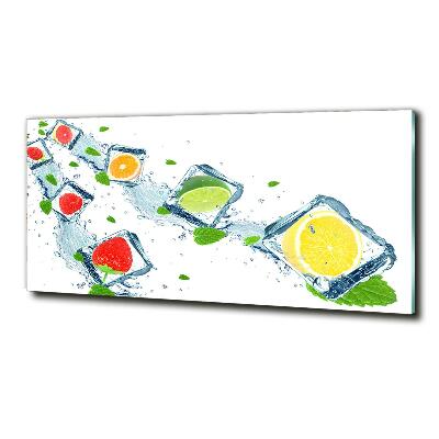 Tableau en verre Fruits en dés