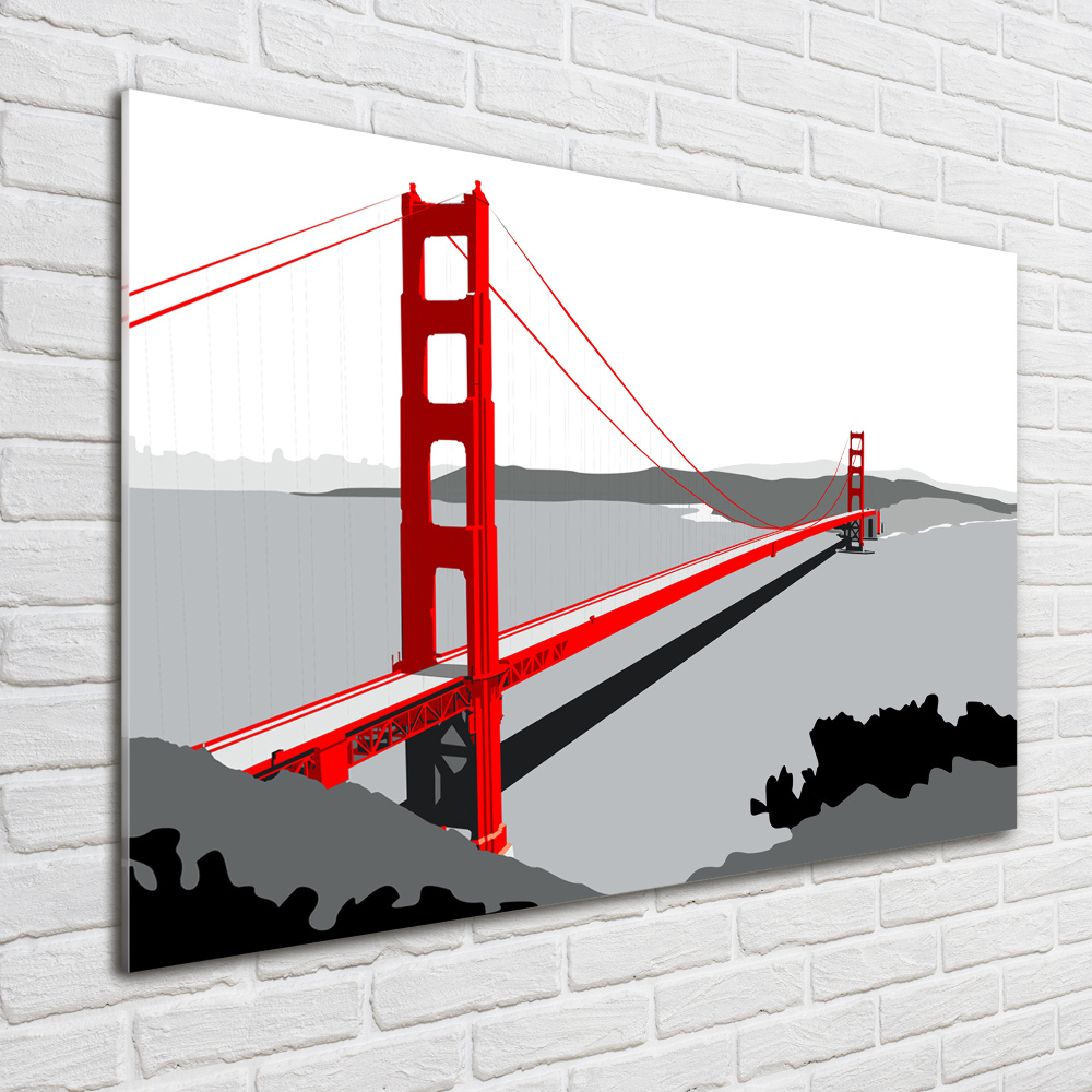 Tableau photo sur verre Pont de San Francisco