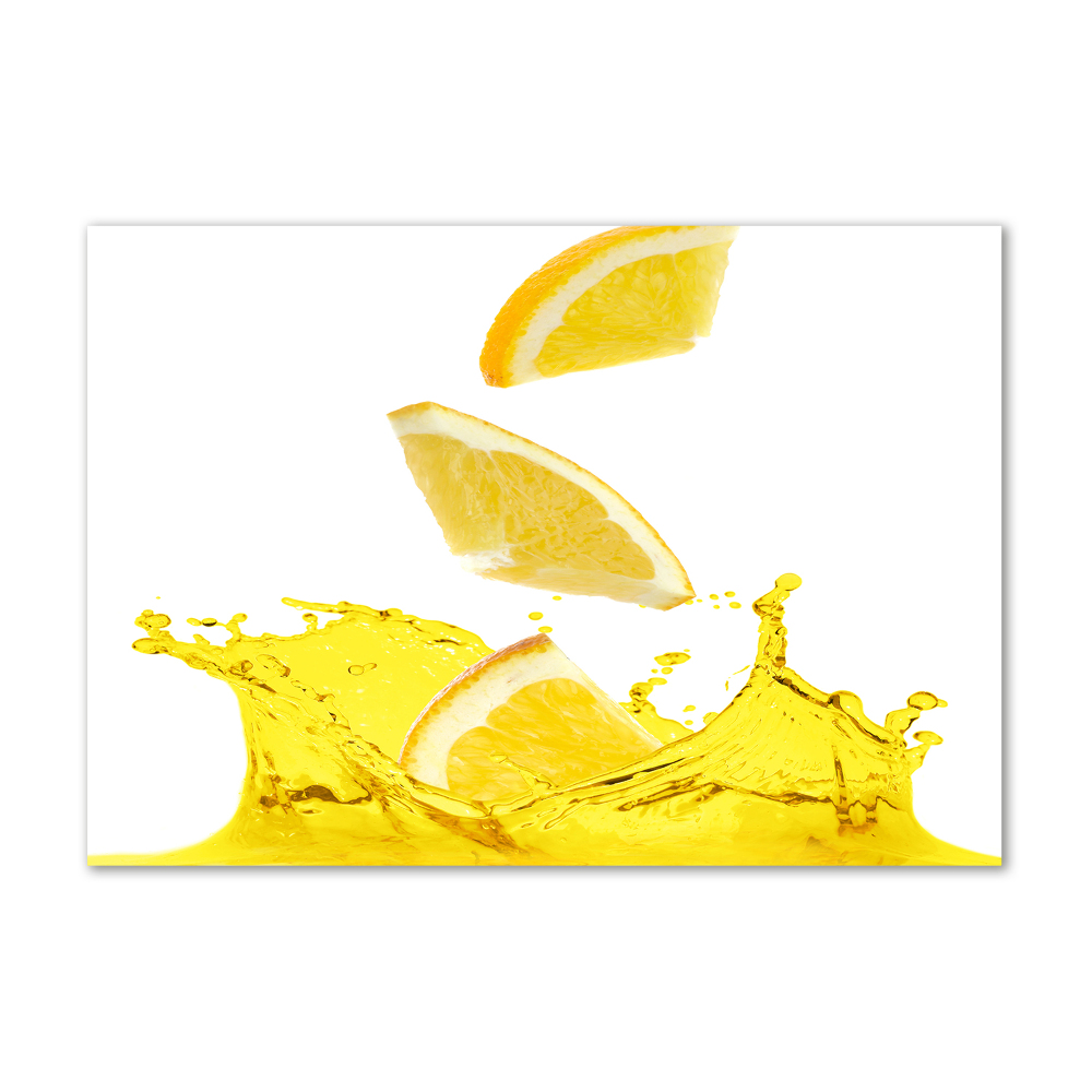 Tableau en verre Tranches de citron