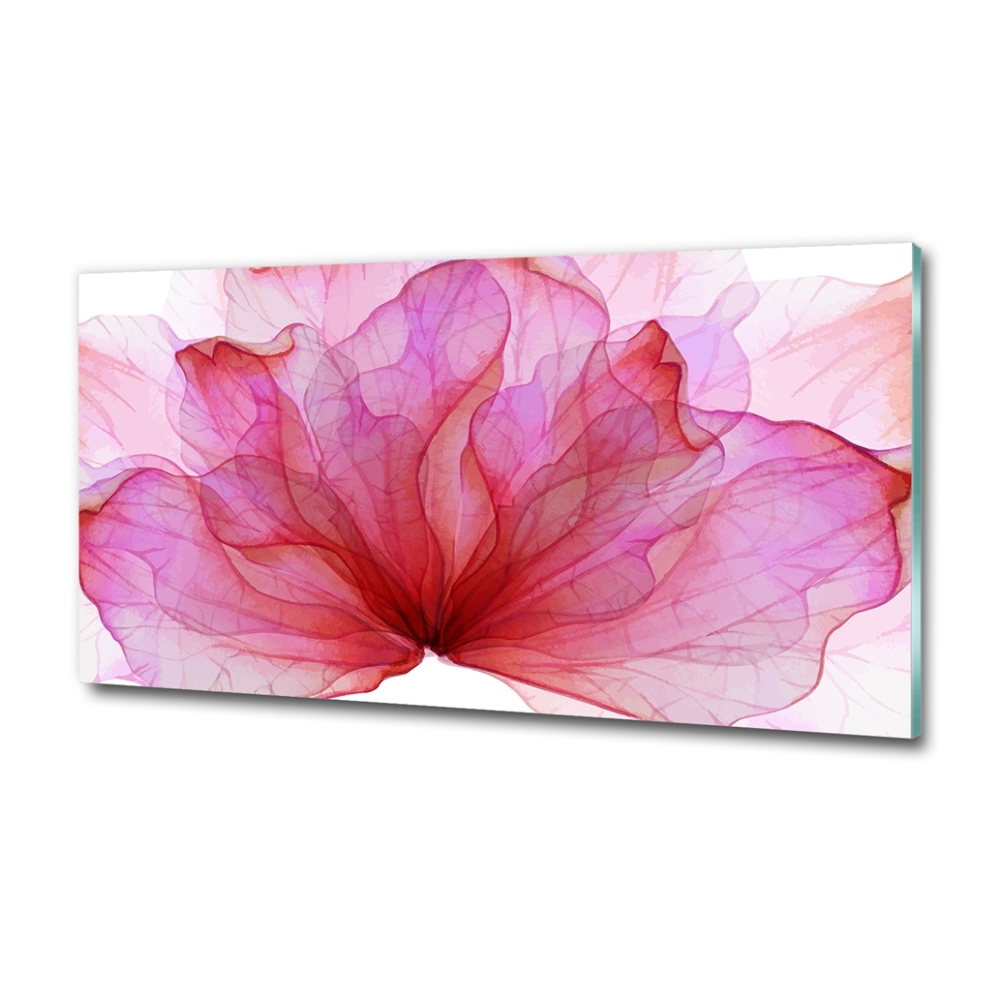 Tableau verre imprimé Fleur rose