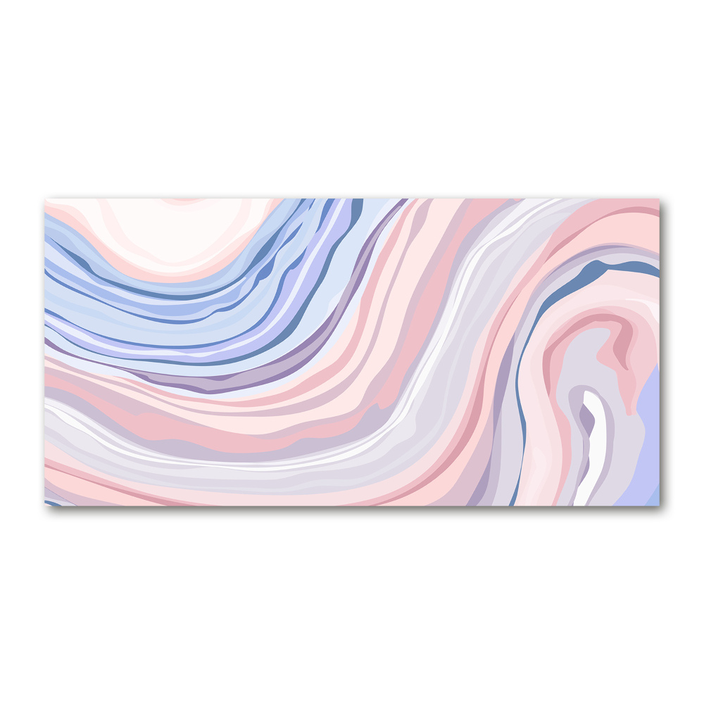 Tableau sur verre Abstraction vagues pastel