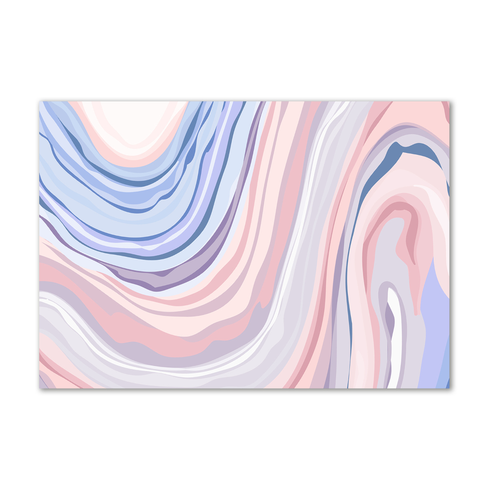 Tableau sur verre Abstraction vagues pastel