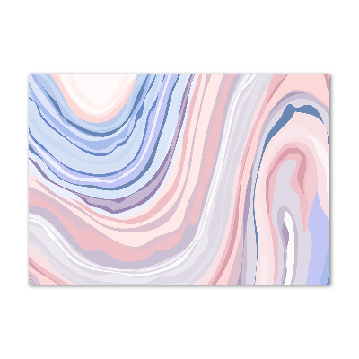 Tableau sur verre Abstraction vagues pastel