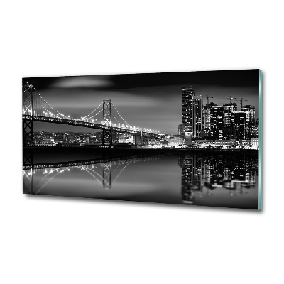 Tableau sur verre San Francisco la nuit