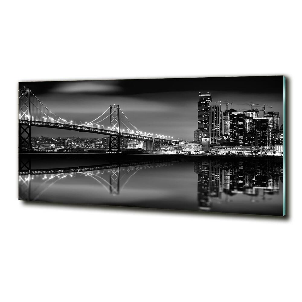 Tableau sur verre San Francisco la nuit