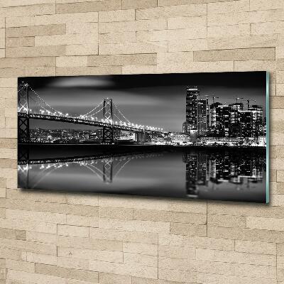 Tableau sur verre San Francisco la nuit