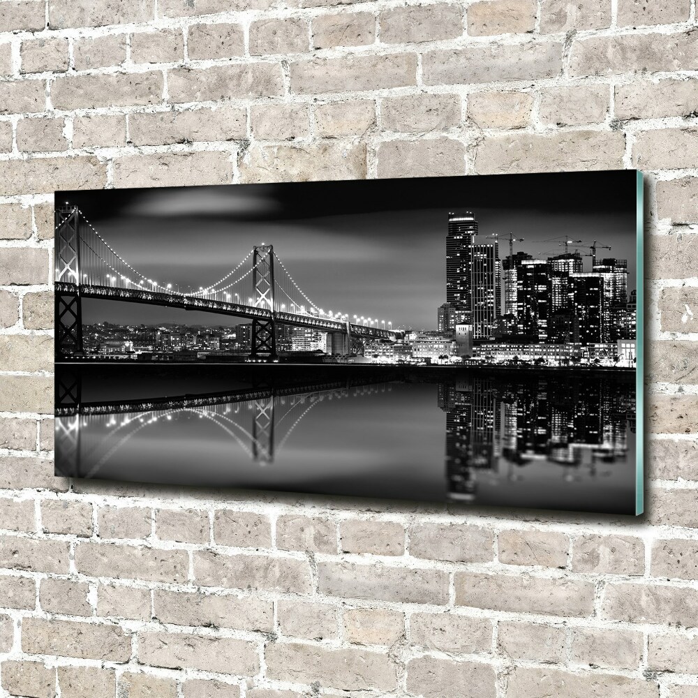 Tableau sur verre San Francisco la nuit