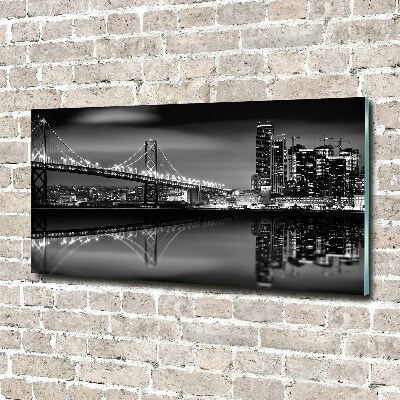 Tableau sur verre San Francisco la nuit