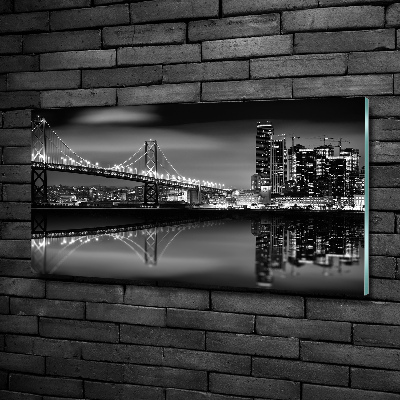 Tableau sur verre San Francisco la nuit