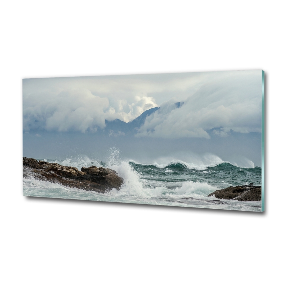 Tableau photo sur verre Mer agitée