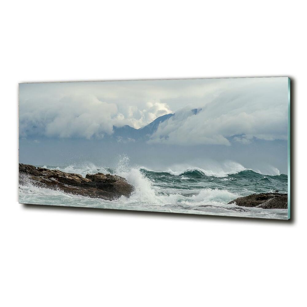 Tableau photo sur verre Mer agitée