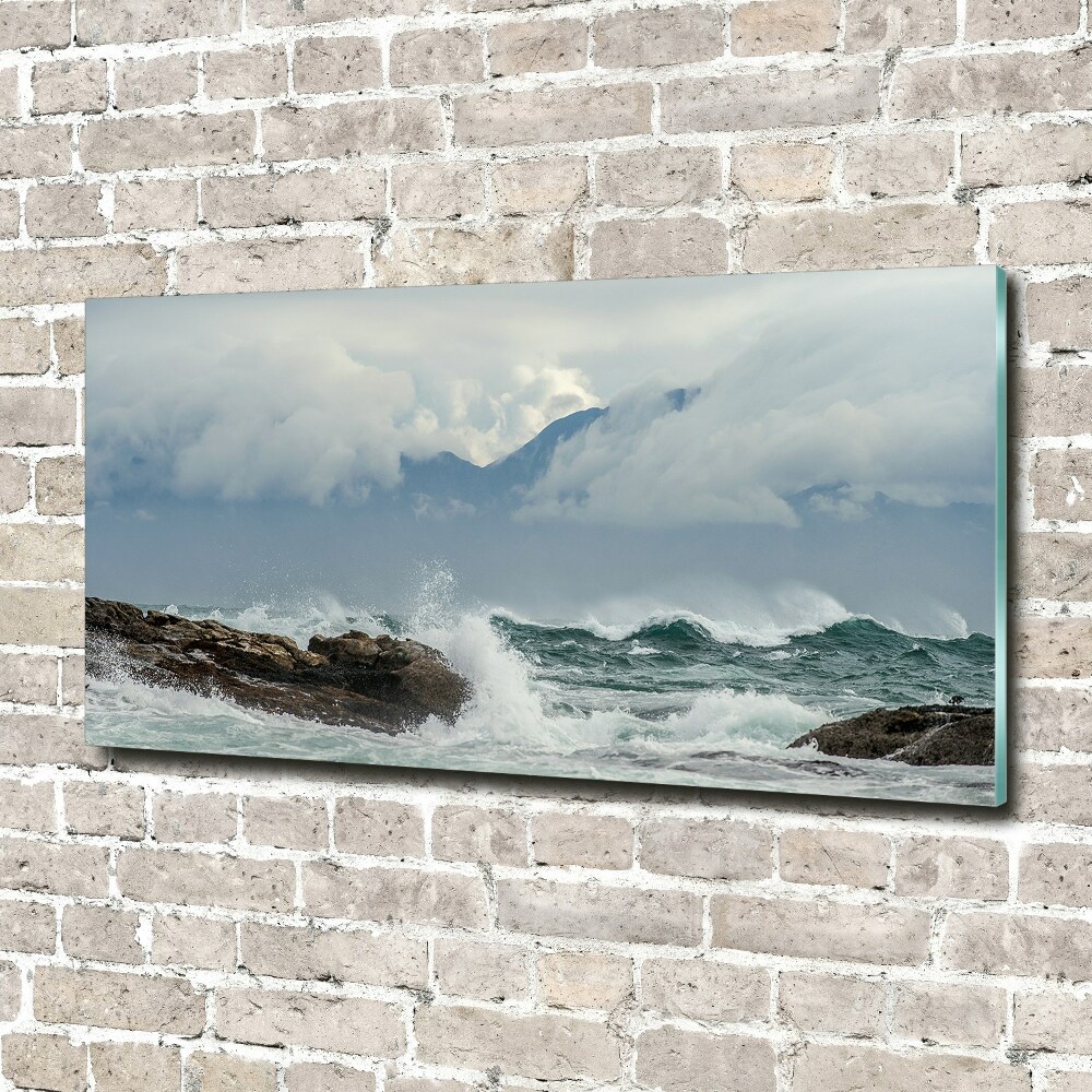 Tableau photo sur verre Mer agitée